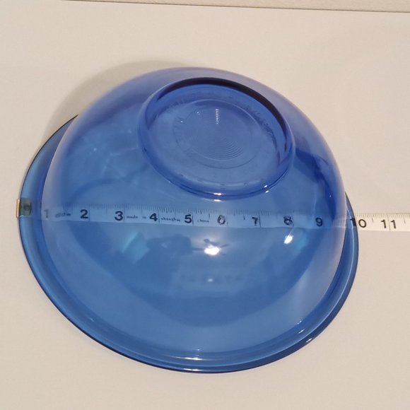 Vintage Pyrex Blue Glass Mixing Bowls 2 Piece Set Round Stackable - Picture 5 of 14